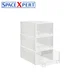 SpaceExpert Set kutija za odlaganje sa fiokama, 5 L, 27x19x10cm, 3 komada, Beli