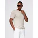 Ombre Cotton T-shirt with print on chest and back - dark beige