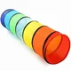 JOJOY Otroški tunel za plazenje 180 cm, zložljiv mavrični igralni tunel z mrežo, notranja in zunanja igra | TUNSY