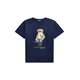 Polo Ralph Lauren Majica mornarska/moder denim/svetlo rjava/temno rjava