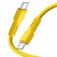 FOREVER Forever, Polnilni kabel 3A in sinhronizacija USB-C na USB-C 60W 1,8m, Rumena, (5000191904)
