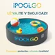 IPoolGo okrogli bazen 3,7 m x 1,2 m | Siva Barva | s tlačilko, črpalko s peščenim filtrom in stopnicami | Vaša Brezskrbna Poletna Oaza | dobava po 20. 7. !