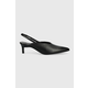 Kožne štikle Calvin Klein HW0HW01345 GEO STIL SLINGBACK PUMP 50 boja: crna, s otvorenom petom