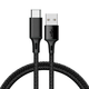 Havana podatkovni kabel Type C na USB 1m 3A QC 3.0 črn pleten