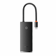 BASEUS 5v1 Lite Series USB-C do 3x USB 3.0 + USB-C + HDMI vozlišče (črno)