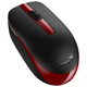 Genius NX-7007 Miška, brezžična, optična, 1200 dpi, 3 gumbi, senzor Blue-Eye, USB, črno-rdeča
