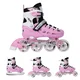 Nils Extreme NH10905 4v1 roza rolerji z nastavljivim hokejskim rezilom - 5907695532814