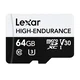 Lexar Spominska kartica High-Endurance, micro SDXC, 64GB, 100MB/s, U3, V30, A1, UHS-I