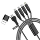 Infostyle USB-C 4v2 večnamenski kabel 3 m – Lightning/Micro USB/Type-C MFi