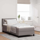 Vidaxl Postelja boxspring z vzmetnico z vzmetnico Taupe 90 x 190 cm