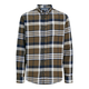 JACK & JONES Muška karirana košulja 12235982, Teget-braon