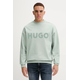 Bombažen pulover HUGO moški, bež barva, 50538778