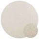 vidaXL Rug ZIZUR Cream O 120 cm Juta videz Notranje in zunanje