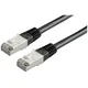 VALUE Value 21.99.1325 RJ45 omrežni kabel\, Patch kabel CAT 6 S/FTP 0.50 m črna 1 kos, (20420087)