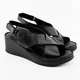 LP Fashion Ženske kožne sandale, Crne
