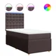 vidaXL vidaXL Box spring postelja z vzmetnico temno rjava 100x200 cm blago, (21305069)