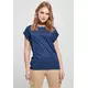 Womens T-shirt with extended shoulder spaceblue