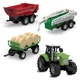 FARM SERVICE - SET Traktor s tremi prikolicami s svetlobami in zvoki