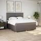 vidaXL Box spring postelja z vzmetnico taupe 180x200 cm blago