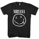 Nirvana Majica White Smiley Unisex Black L