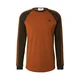 ADIDAS ORIGINALS Majica 3-Stripes Long Sleeve temno rjava/mandarina