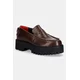 Čevlji brez vezalk Tommy Jeans Archive 01 Leather Loafer EN0EN03022 Rjava