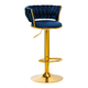 Shumee 4Rico Barski stol QS-B313a, mornarsko moder žamet, (21388153)