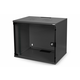 7U wall mounting cabinet, SOHO, unmounted 370x540x400 mm, full glass front door, black (RAL 9005)