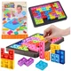 slomart LEAN TOYS Igra Tetris Pop-It 3v1 senzorična sestavljanka, 27 kosov