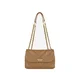 LANCASTER Paris Torba za čez ramo Lancaster Sac rabat cuir Soft Matelassé Camel rjava