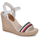 Tommy Hilfiger Sandale i polusandale CORPORATE WEDGE Bijela