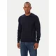 BOSS Pulover Leno 50571914 Mornarsko modra Regular Fit