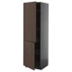METOD Visoki element s policama/2 vrata, Crnosiva/Sinarp smeđa, 60x60x200 cm