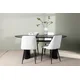 Venture Design Jedilna miza in stol komplet Isolde Night 180x90x75 cm črno bela