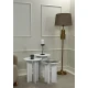 Hanah Home Set klub stolova Leo, 2 komada, Prljavo beli