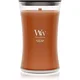 Woodwick Saffron Smoke dišeča sveča z lesenim stenjem 610 g