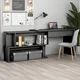 Kutni radni stol sivi 200 x 50 x 76 cm od konstruiranog drva