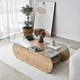 HANAH HOME Sto za dnevnu sobu Brise Sapphire Oak Transparent