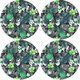 Bertoni Home Unisexs 4 Round Table Pads Set Lambada Green
