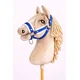 BB Nastavljiva ovratnica za konje Hobby Horse A3 modra z belim krznom