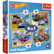 Trefl - Puzzle 4v1 Hot Wheels vozila - 1 - 39 dijelova