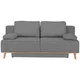 Dieter Knoll BOXSPRING ZOFA, siva tekstil