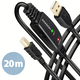 AXAGON ADR-220B, USB 2.0 A-M -> B-M aktivni povezovalni kabel, 20 m