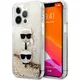 Maska za telefon Karl Lagerfeld Hc Liquid Glitter 2 Heads za iPhone 14 Pro 6.1 zlatna (KLHCP14LKICGLD)