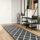 Perivi tepih crno-bijeli 80x300 cm