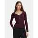 Guess Bluza W6BP32 K6401 Bordo rdeča Regular Fit