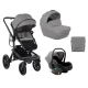KikkaBoo Kolica Irene premium 3in1 set sa I-SIZE autosedištem i tvrdom korpom Light Grey (KKB11253)