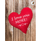 Jastuk srce XXL 100cm - I LOVE YOU MORE!