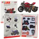Motocikel za sestavljanje LEAN TOYS, kovinski, 1:14, DIY, oranžen