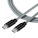 Tactical Aramid ekstra čvrst kabel USB-C/USB-C 100W 20V/5A - 0.3m - Siva KP31192